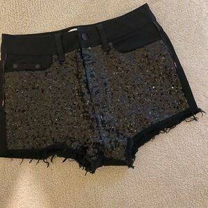 VS. PINK high waist cheeky bling denim shorts-size 4 like new